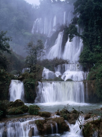 Nam Tok Thilawsu Waterfalls, Um Phang, Thailand Photographic Print