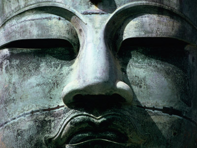 Face of Daibutsu (Great Buddha) Statue, Kamakura, Japan