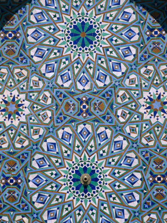 Mosaic Detail of Hassan Ii Mosque, Casablanca, Morocco