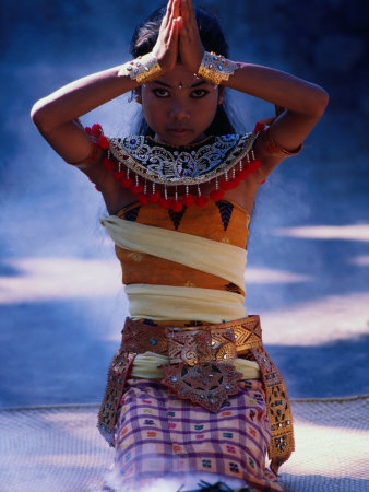 Young Girl at Temple Ceremony, Indonesia