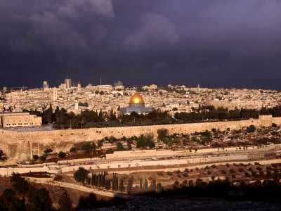 Buy Dome of the Rock in City, from Mount of Olives, Jerusalem, Israel at AllPosters.com