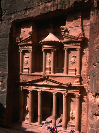 High Angle View of El Khasneh (The Treasury), Petra, Jordan
