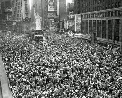 Times Square on VJ Day, 1945