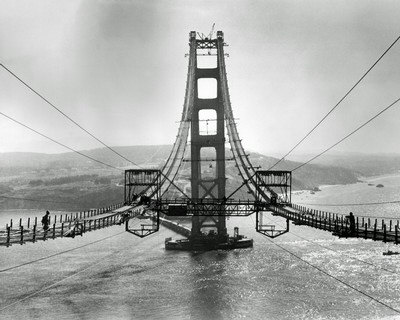 The Golden Gate Bridge During Construction