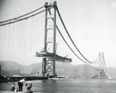 The Golden Gate Bridge During Construction