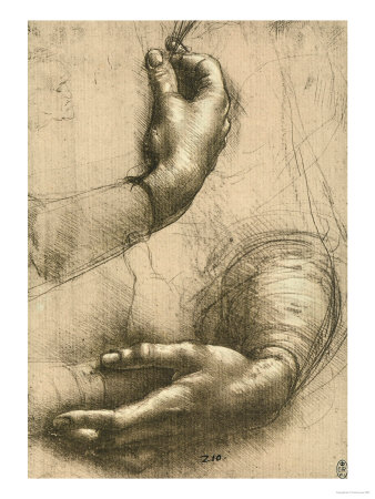 Study of Female Hands, Drawing, Royal Library, Windsor