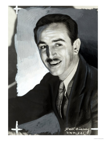 Portrait of the Animated Cartoon Artist and Producer Walt Disney