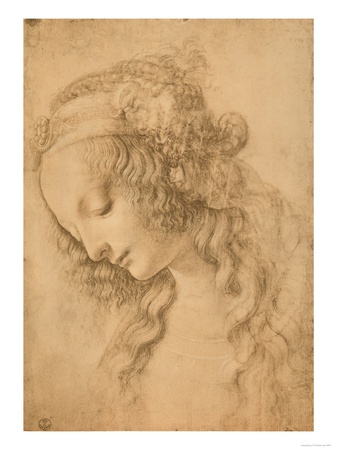 Buy Study for the Face of the Virgin Mary of the Annunciation Now in the Louvre at AllPosters.com