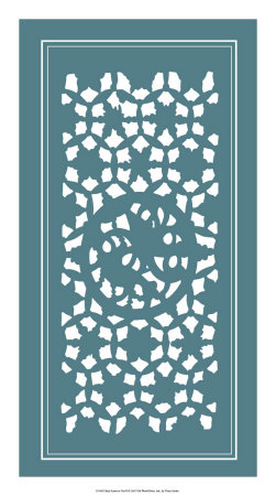 Shoji Screen in Teal II