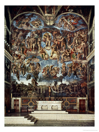 Sistine Chapel with the Retable of the Last Judgement (Fall of the Damned)