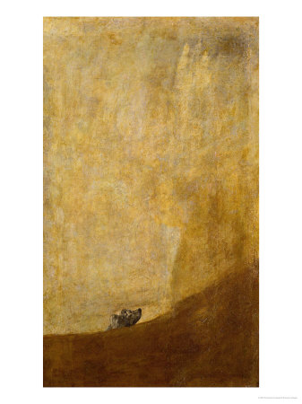 Dog, Half Submerged, on of the Black Paintings from the Quinta Del Sordo, Goya
