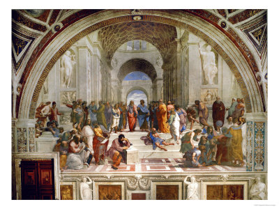 School of Athens, circa 1510-1512, One of the Murals Raphael Painted for Pope Julius II