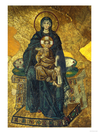 Madonna and Child, Mosaic from the Apse, Shortly after 834 CE