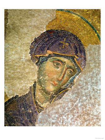 Saint Mary, from the Deesis in the North Gallery, Byzantine Mosaic, 12th Century