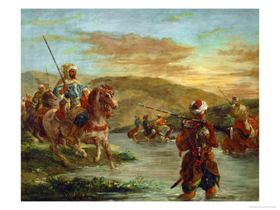 Fording a River in Morocco, 1858