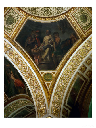 Seneca Cuts His Veins, Frescos from the Spandrels of the Main Hall