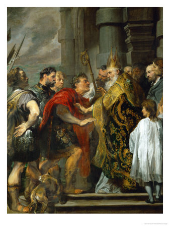 Saint Ambrose and Emperor Theodosius