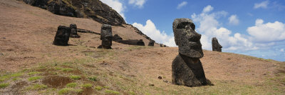 Moai Statues, Tahai Archaeological Site, Rano Raraku, Easter Island, Chile