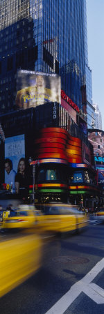 Traffic on a Street, Times Square, Manhattan, New York, USA