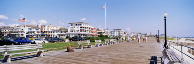 Tourist Walking on the Boardwalk, Ocean Grove, New Jersey, USA
