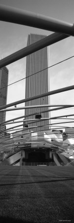 Metal Structure, Pritzker Pavilion, Millennium Park, Chicago, Illinois, USA