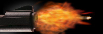 Gun Firing a Bullet
