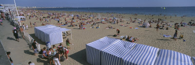 Group of People on the Beach, La Baule-Escoublac, Loire-Atlantique, France