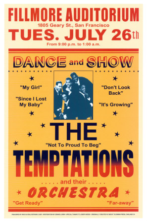The Temptations, Fillmore Auditorium, 1966