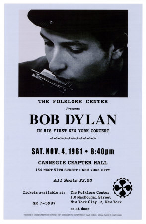 Bob Dylan, Carnegie Hall, 1961