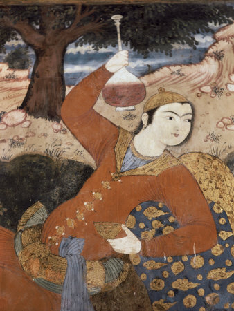 Mural Paintings, Chehel Sotoun, Isfahan, Iran, Middle East