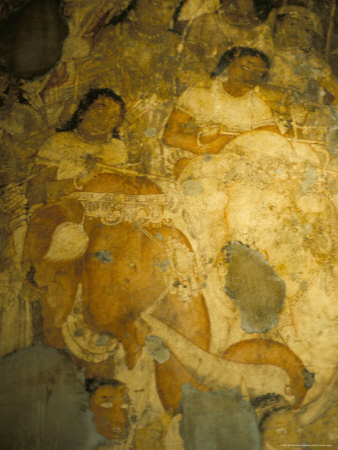 Part of Procession of Elephants from the Jataka Stories of Buddhism, Ajanta, Maharashtra