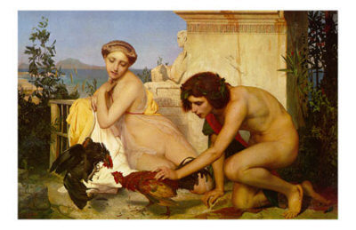 Jeunes Grecs Faisant Battre des Coqs, c.1846