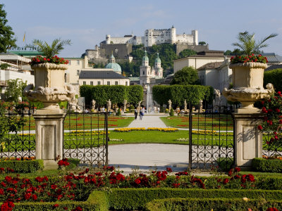 Mirabell Gardens and Schloss Hohensalzburg, Salzburg, Austria