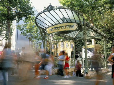 Entrance to the Metro at Abbesses, Montmartre, Paris, France
