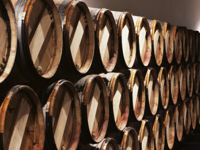 Casks in Cellar, Chateau Lynch Bages, Pauillac, Medoc, Cote d