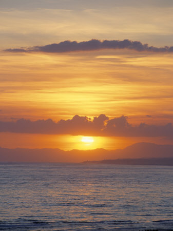 Sunset Over Sea, Costa Del Sol, Andalucia (Andalusia), Spain, Mediterranean