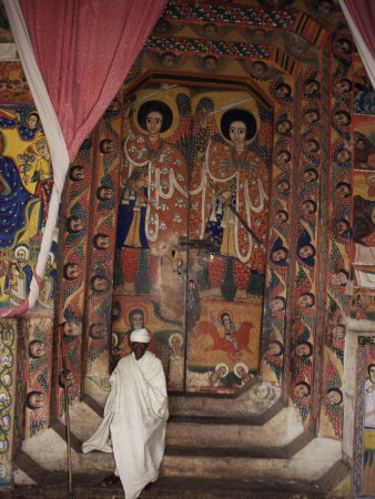 Interior of the Christian Church of Ura Kedane Meheriet, Zege Peninsula, Lake Tana, Ethiopia