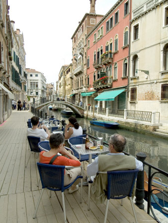 Canalside Cafe, Venice, Veneto, Italy