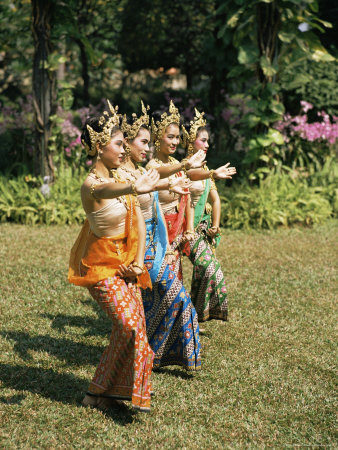 Thai Dancing, Oriental Gardens, Bangkok, Thailand, Southeast Asia