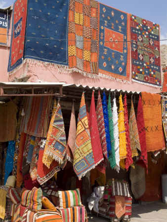 Carpets, Place De Criee, Souks, Marrakech, Morocco, North Africa, Africa