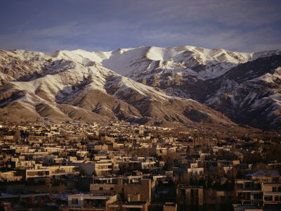 Towchal Range Behind the City, Tehran, Iran, Middle East