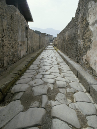 Street, Pompeii, Campania, Italy