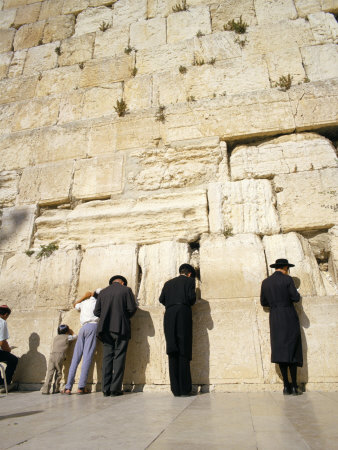 Jews Praying at the Western Wall, Jerusalem, Israel, Middle East