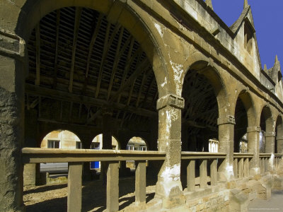 Medieval Market Hall, Honey Coloured Stone Building, High Street, the Cotswolds