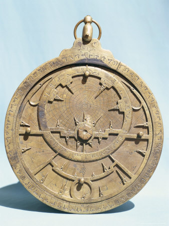 Arabic Brass Astrolabe Dating from 16th Century, Damascus Museum, Syria, Middle East