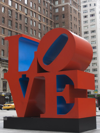 Love Sculpture by Robert Indiana, 6th Avenue, Manhattan, New York City, New York, USA