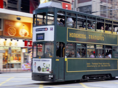 Tram, Causeway Bay, Hong Kong Island, Hong Kong, China
