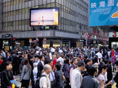 Busy Street, Central, Hong Kong Island, Hong Kong, China