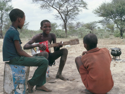 Buy Bushman Boys, Kalahari, Botswana, Africa at AllPosters.com