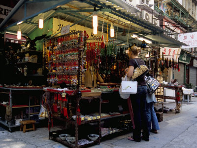 Curios Stall, Upper Lascar Row, Cat Street, Hong Kong Island, Hong Kong, China